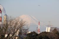【６丁目Ｆさん】富士山と上空の飛行機